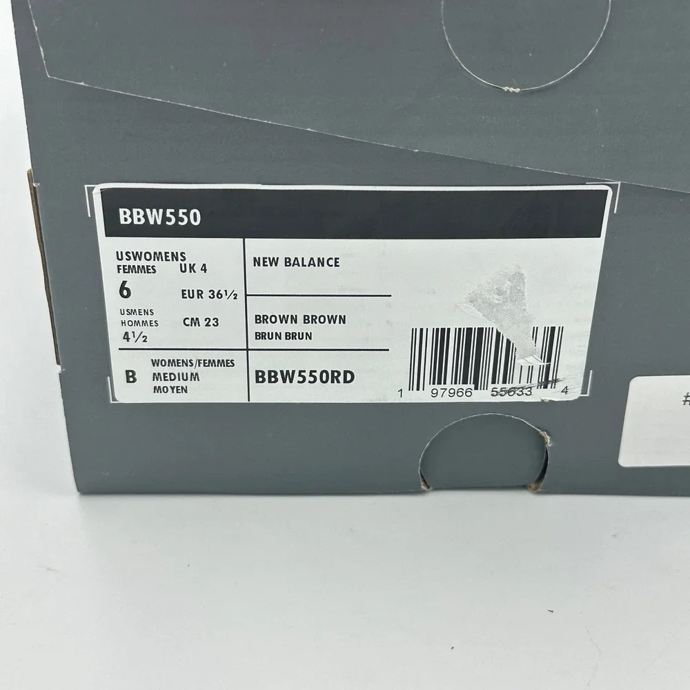 New Balance 550 Brown Suede Shoe BBW550RD Neutral Minimal Streetwear Women 6 NIB - Picture 12 of 12